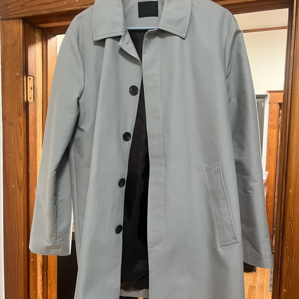 ASOS Men's Light Gray Trench Coat